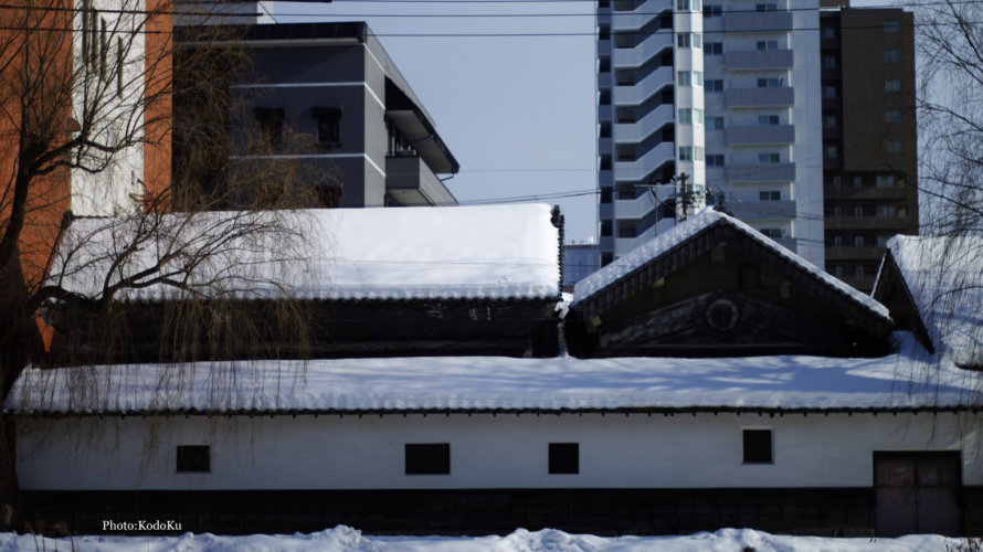盛岡市内の雪歩き